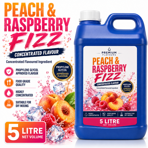 Peach & Raspberry Fizz DIY E-Liquid Flavour Concentrate 5L - Absolute Vape