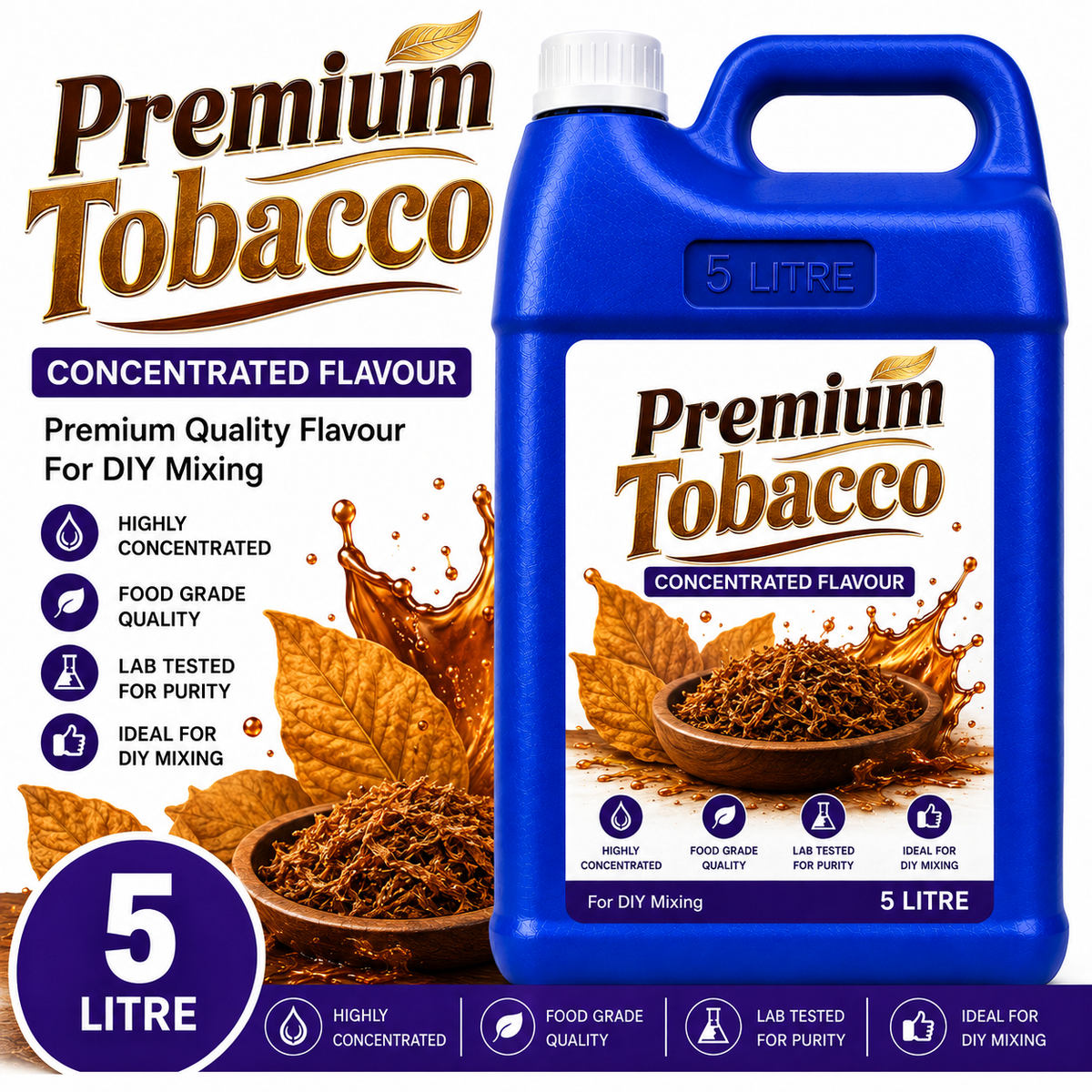 Premium Tobacco DIY E-Liquid Flavour Concentrate 5L - Absolute Vape