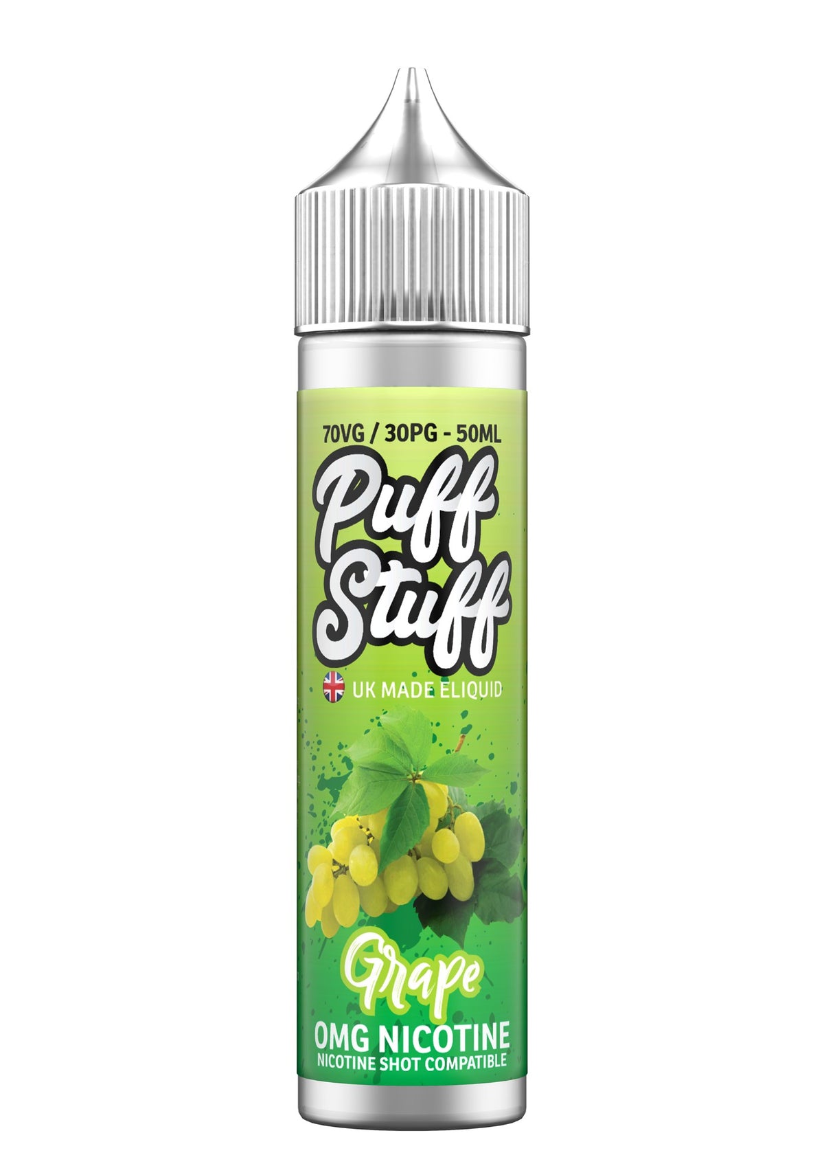 Puff Stuff Grape 50ml shortfill e-liquid bottle