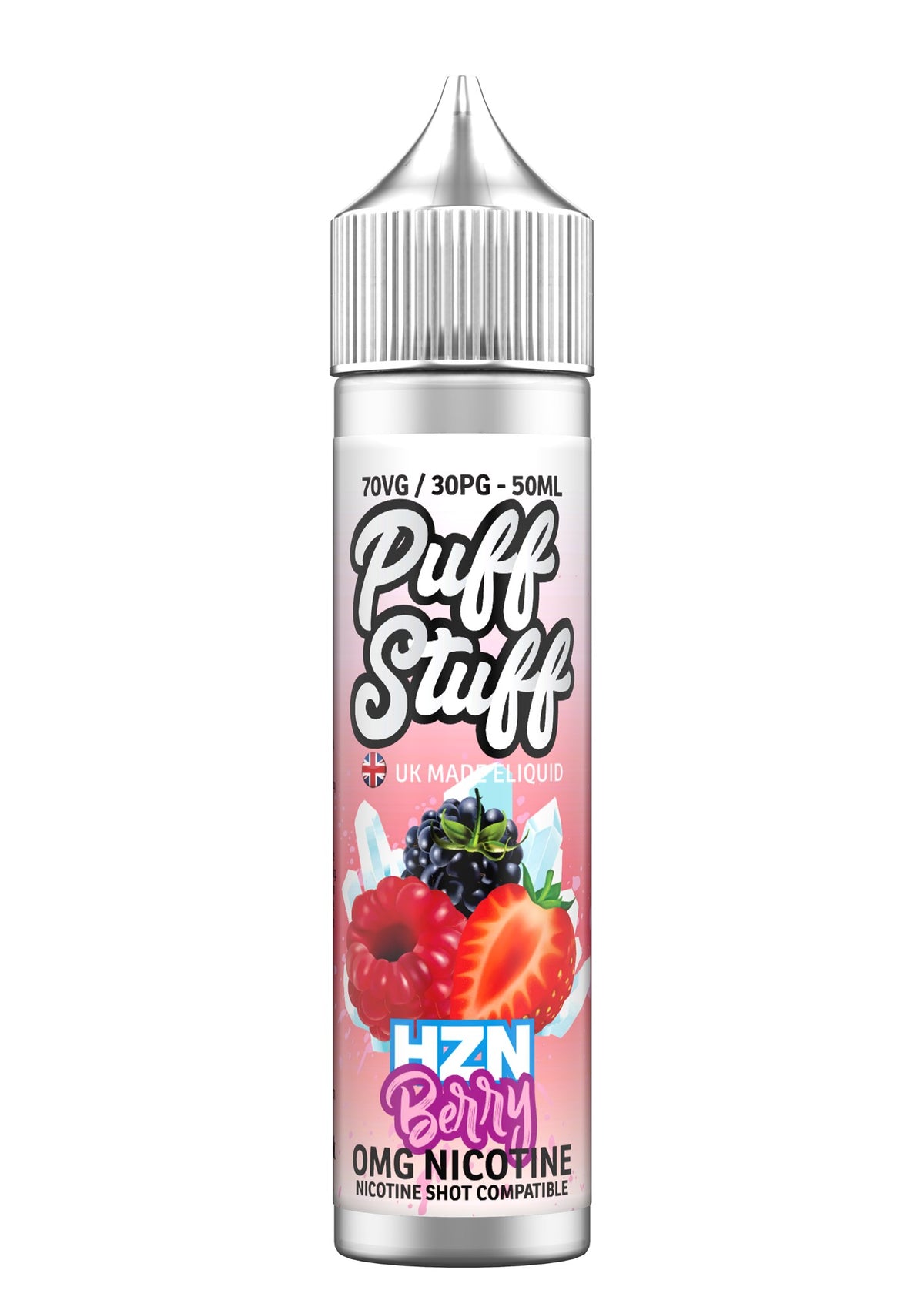 Puff Stuff HZN Berry 50ml shortfill e-liquid bottle