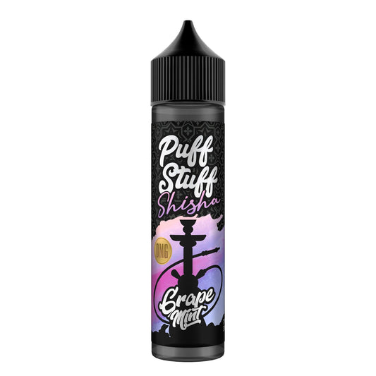 Puff Stuff Shisha Grape Mint 50ml shortfill e-liquid bottle