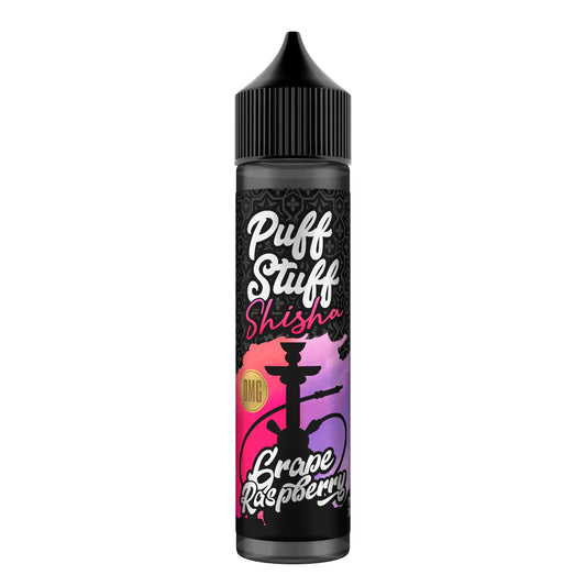 Puff Stuff Shisha Grape Raspberry 50ml shortfill e-liquid bottle