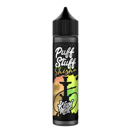 Puff Stuff Shisha Kiwi Mint 50ml shortfill e-liquid bottle