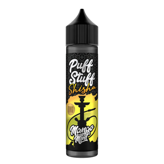 Puff Stuff Shisha Mango Mint 50ml shortfill e-liquid bottle