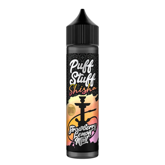 Puff Stuff Shisha Strawberry Lemon Mint 50ml shortfill e-liquid bottle