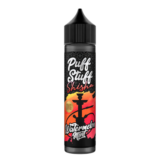 Puff Stuff Shisha Watermelon Mint 50ml shortfill e-liquid bottle