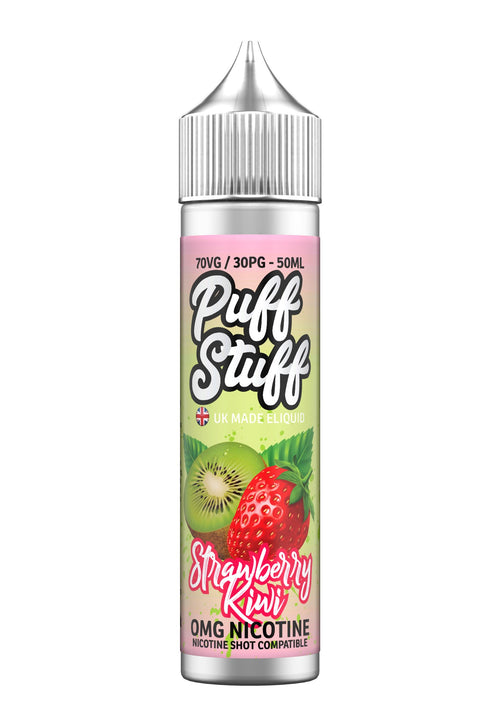 Puff Stuff Strawberry Kiwi 50ml shortfill e-liquid bottle