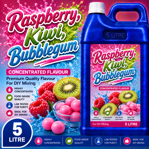 Raspberry, Kiwi, Bubblegum DIY E-Liquid Flavour Concentrate 5L - Absolute Vape