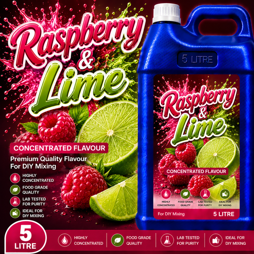 Raspberry & Lime DIY E-Liquid Flavour Concentrate 5L - Absolute Vape