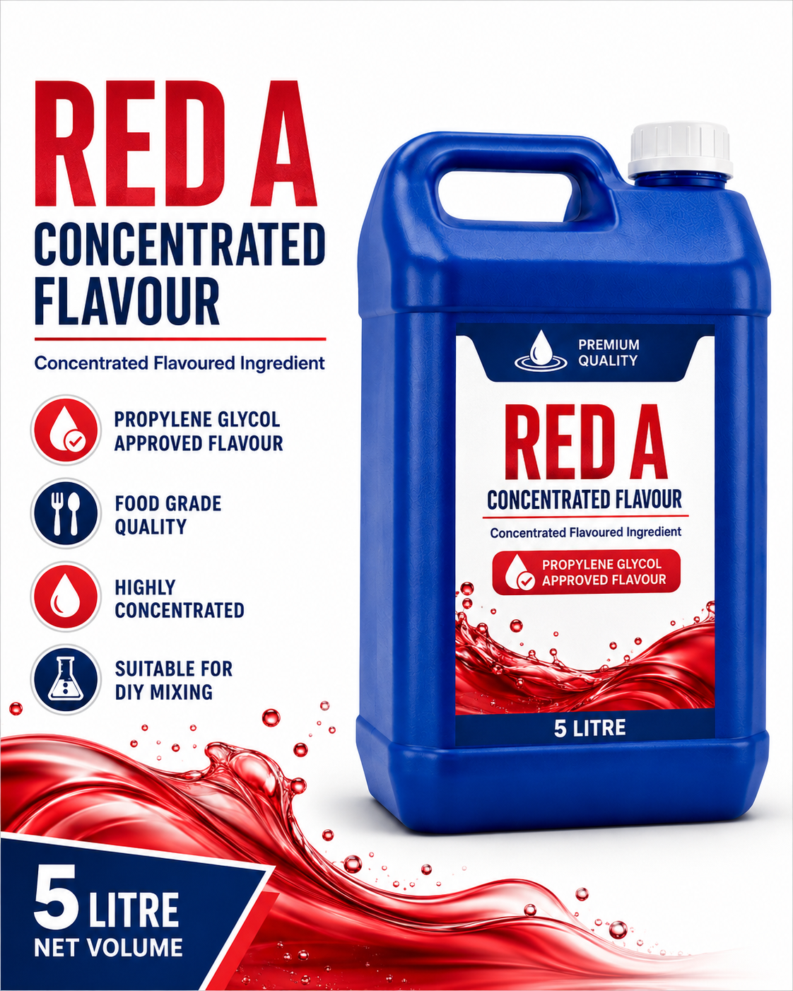 Red A DIY E-Liquid Flavour Concentrate 5L - Absolute Vape