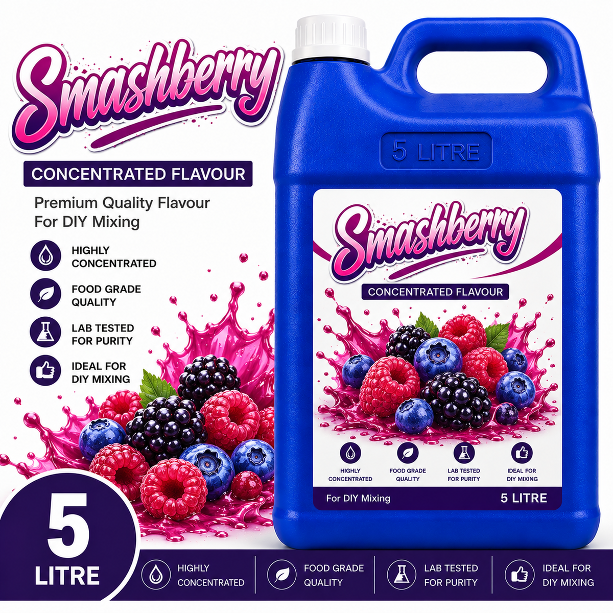 Smashberry DIY E-Liquid Flavour Concentrate 5L - Absolute Vape