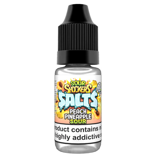Sour Shockers Salts Peach Pineapple Sour 10ml nic salt bottle