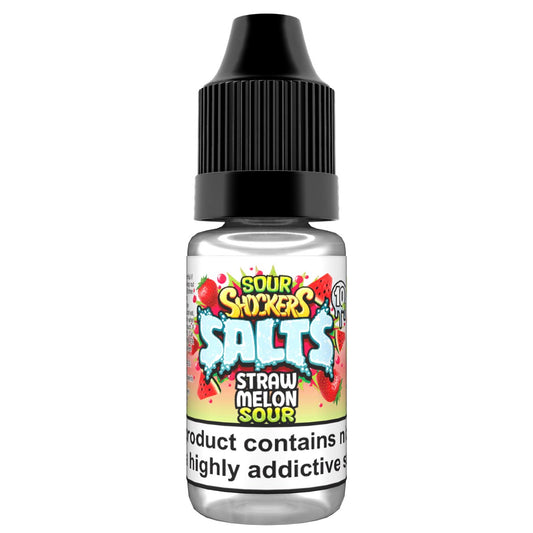 Sour Shockers Salts Strawberry Melon Sour 10ml nic salt bottle