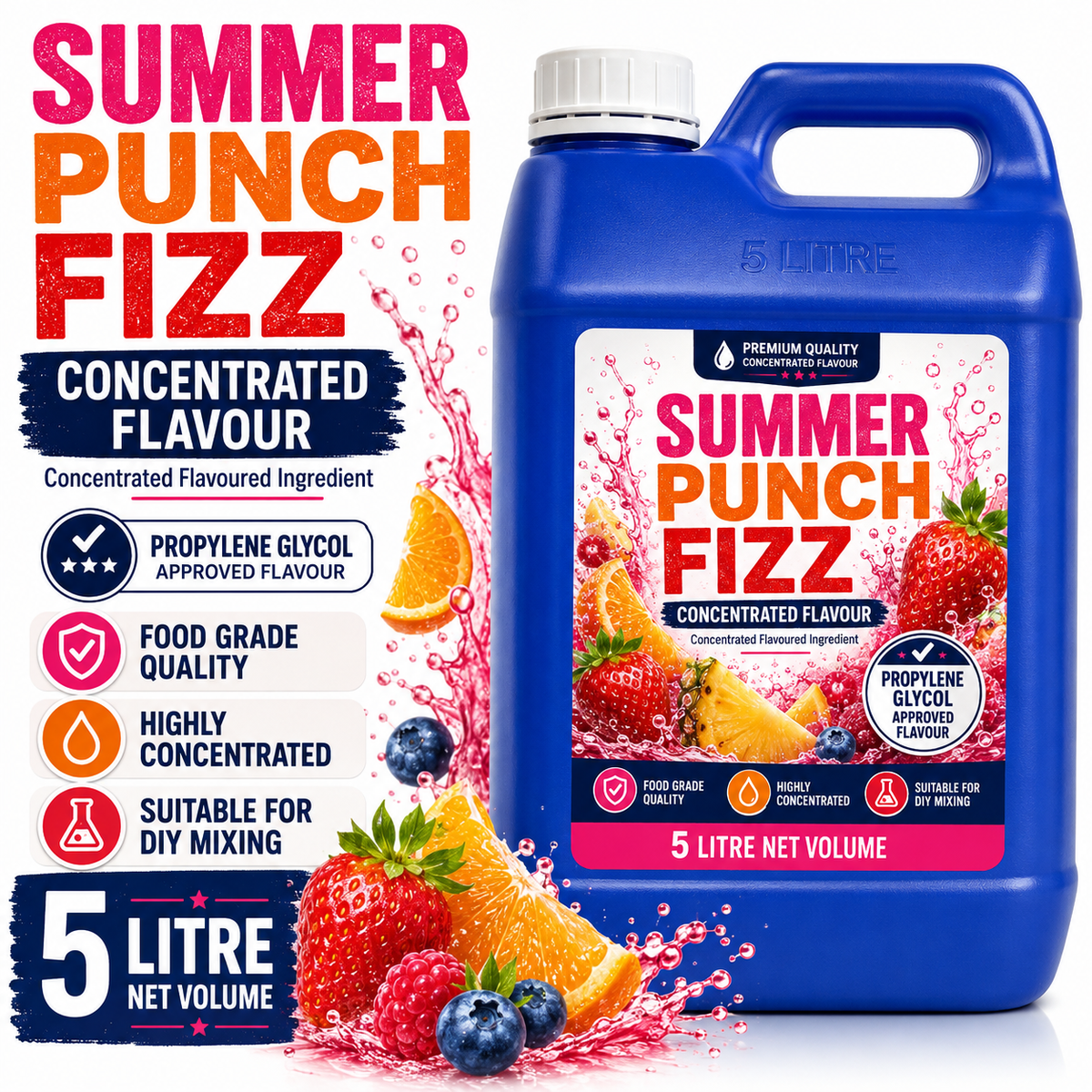 Summer Punch Fizz DIY E-Liquid Flavour Concentrate 5L - Absolute Vape