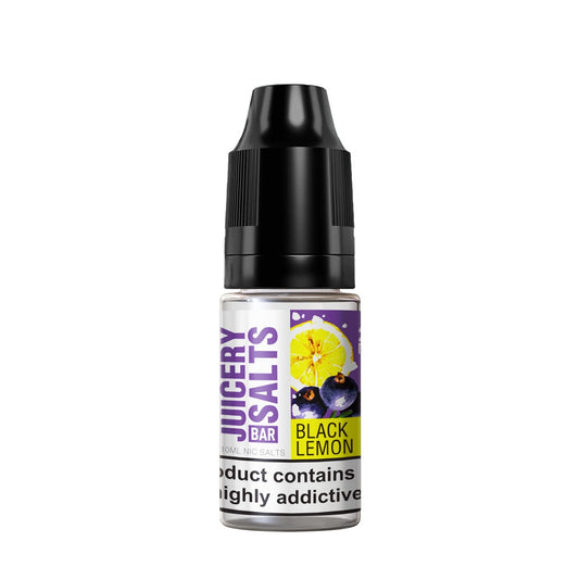 The Juicery Salts Black Lemon 10ml nic salt bottle