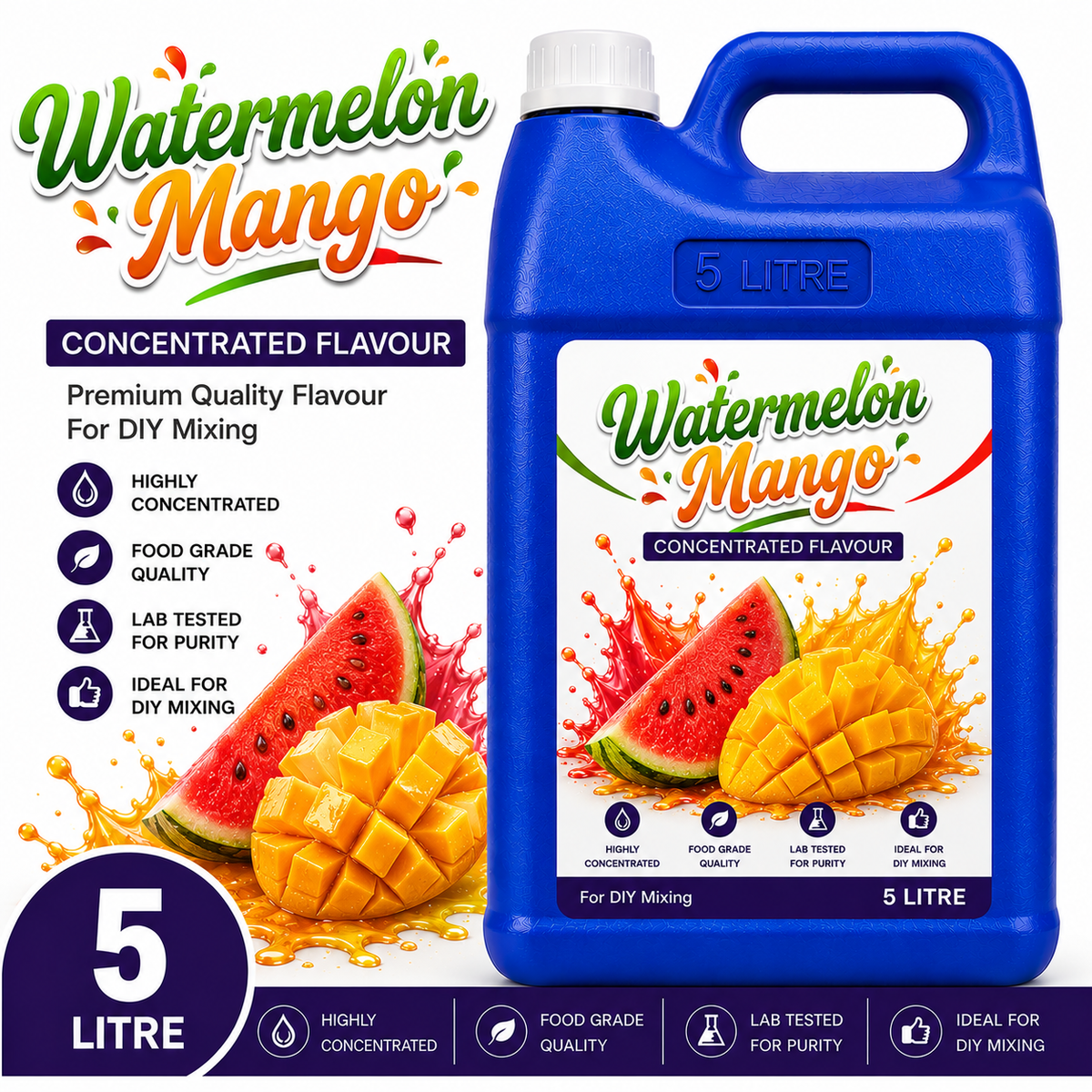 Watermelon Mango DIY E-Liquid Flavour Concentrate 5L - Absolute Vape