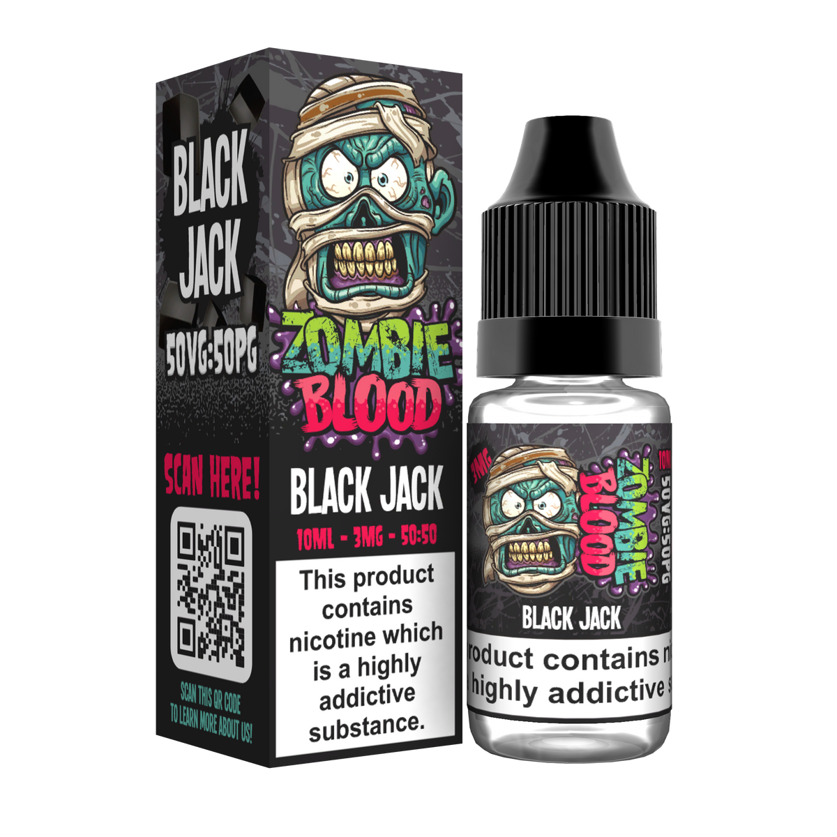 Black Jack TPD E-liquid by Zombie Blood 10ml