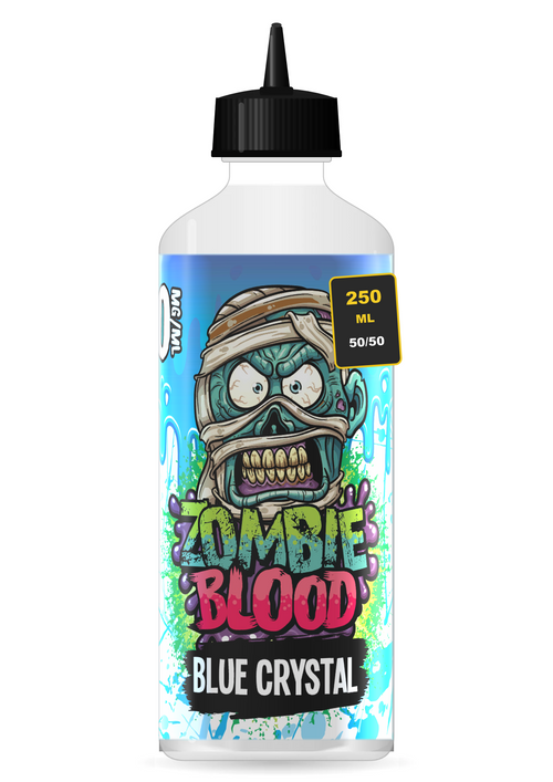 Zombie Blood Blue Crystal 250ml shortfill e-liquid bottle