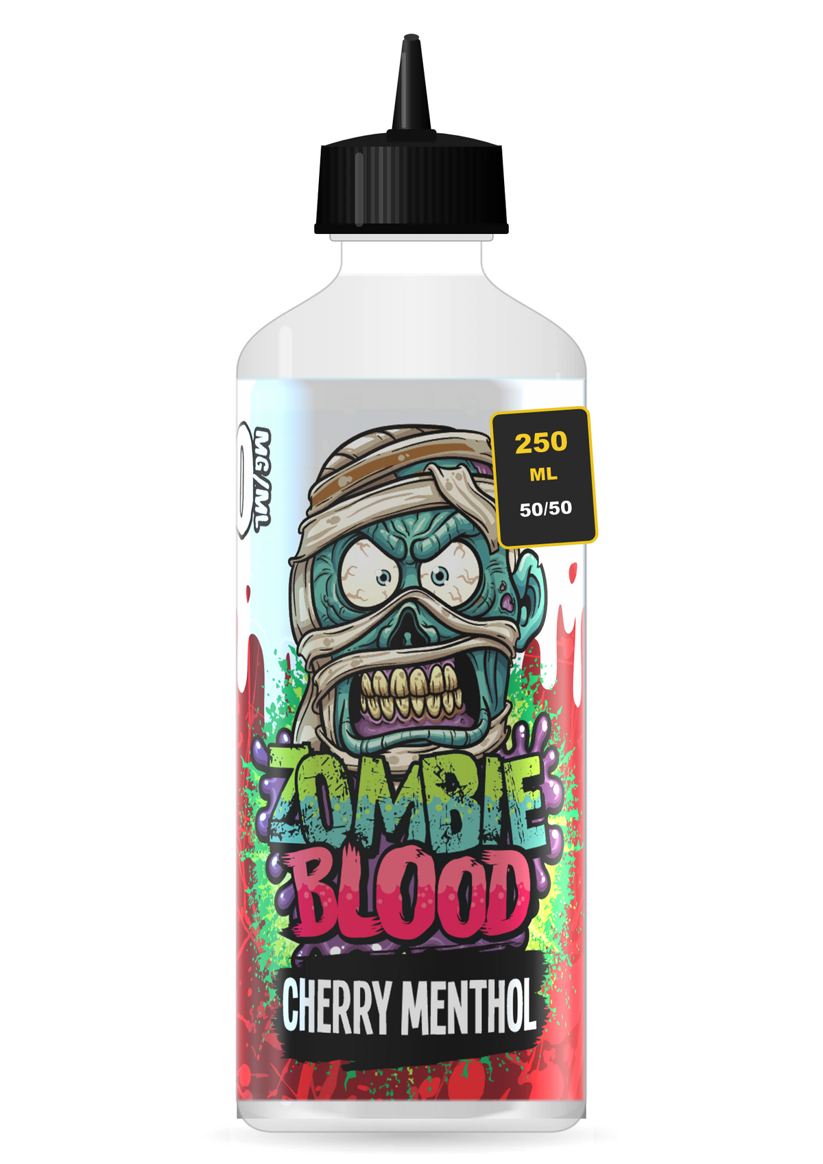 Zombie Blood Cherry Menthol 250ml shortfill e-liquid bottle