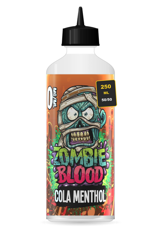 Zombie Blood Cola Menthol 250ml shortfill e-liquid bottle