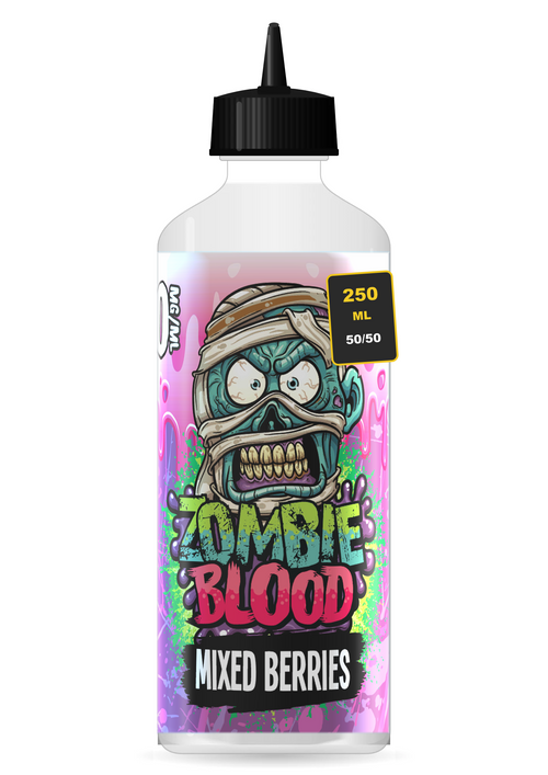 Zombie Blood Mixed Berries 250ml shortfill e-liquid bottle