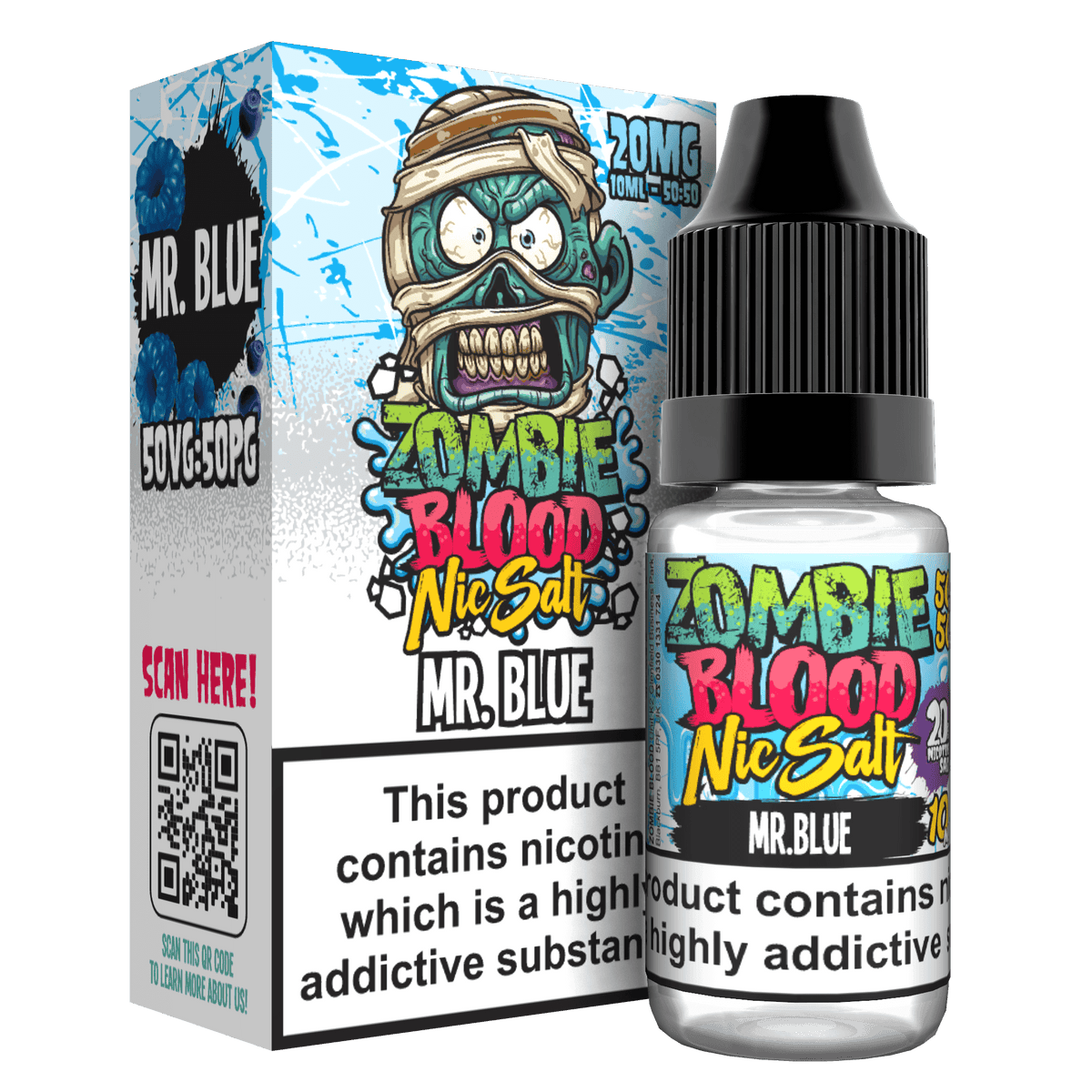 Mr Blue Nic Salts E-liquid by Zombie Blood 10ml