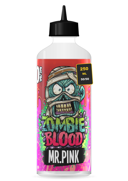Zombie Blood Mr Pink 250ml shortfill e-liquid bottle