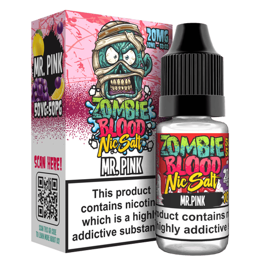 Mr Pink Nic Salts E-liquid by Zombie Blood 10ml