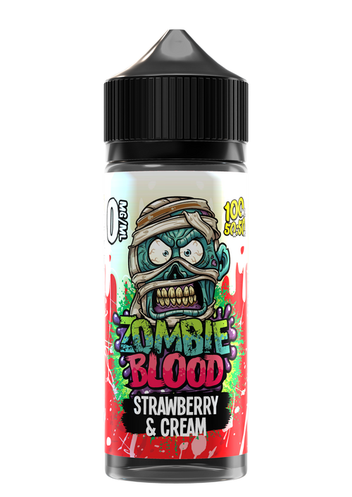 Zombie Blood Strawberry & Cream 100ml shortfill e-liquid bottle